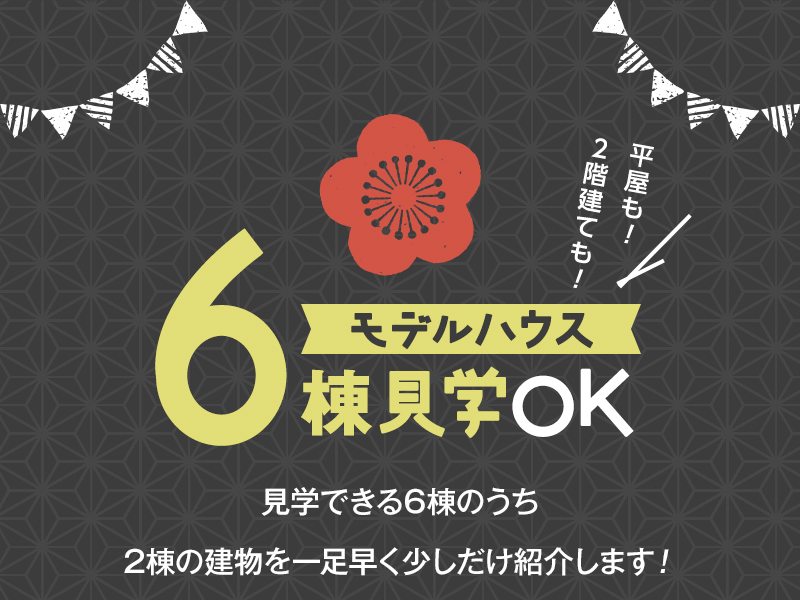 6棟モデルハウス見学OK！